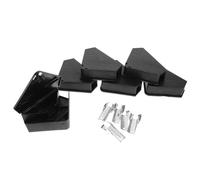 6 Pièces Boîte Piège à Rats Triangulaire Noire | Plastique Galvanisé, Usage la Cuisine et Propreté Domestique, Lot, Format Discret