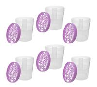6 Pièces Boîte Vide Réutilisable Absorbeur D'humidité en Plastique | Conteneur de Recharge, Design Transparent Niveau D'eau, Pourpre, Rangement Compact