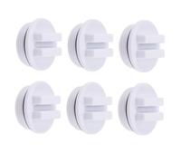 6 Pièces Bouchon D’hivernage Fileté pour Piscine Blanc 4, 8cm | Caoutchouc et Pp, Diamètre Intérieur 3, 81cm, Anti-fuite, Usage Spa, Fête Estivale