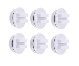 6 Pièces Bouchon D’hivernage Fileté pour Piscine Blanc 4, 8cm | Caoutchouc et Pp, Diamètre Intérieur 3, 81cm, Anti-fuite, Usage Spa, Fête Estivale