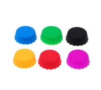 6 Pièces Bouchon de Bouteille en Silicone, Scellement Étanche | Conservation du Goût, Simple et Réutilisable, Silicone, Usage pour Bouteilles de Vin et Bière Couleur Aléatoire