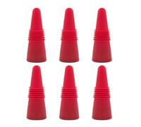6 Pièces Bouchon de Vin Rouge en Silicone Réutilisable | Conserve les Bouteilles Ouvertes, Usage Simple au Bar la Maison, Finition Inox et Silicone