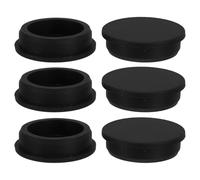 6 Pièces Bouchon en Silicone Noir pour Bouteille et Tube, 49 à