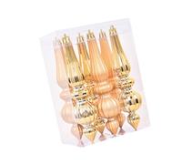 6 pièces Boules de Noël métalliques Ornement de Boule d ' Arbre de noël pour Porte Couronne Manteaux fenêtre centres de fête de Vacances décoration Suspendue incassable
