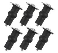 6 Pièces Boulons de Fixation en Acier pour Siège de Toilette | Visserie de Remplacement, Caoutchouc Intégré, Structure Simple, Usage pour Abattant Wc, Solide et Solide