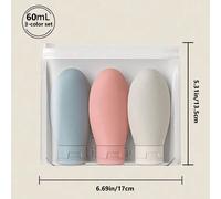 6 pièces Bouteilles portatives rechargeables de 60 ml, Ensemble de voyage. Contenants de bouteilles indépendants pour articles de toilette, Ensemble de distributeurs de savon (avec autocollants d'étiq