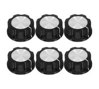 6 Pièces Bouton de Commande Abs pour Noir Cuisinière Électrique | Pièces de Rechange, Résistance à Chaleur L’usure, Compatibilité Large pour Four et Plaque