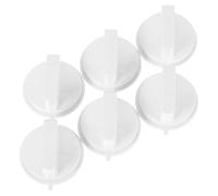 6 Pièces Bouton de Minuterie Four à Micro-ondes, Réglage | Plastique Blanc, Nettoyage Facile, Utilisation Simple, Large Compatibilité, Pièce de Rechange pour Appareil