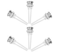 6 Pièces Bouton de Toilette à Double Pression en Plastique 4cm | Design Ovale Filetage, Fonctionnement Silencieux, Remplacement pour Réparation Wc
