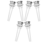 6 Pièces Bouton-poussoir à Double Chasse D'eau en Plastique Ovale | Installation sans Outil, Design Moderne Poli, Adapté aux Réservoirs et Mécanismes à Double Chasse