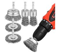 6 Pièces Brosse en Acier pour Perceuse Roue à Fil Galvanisé | Nettoyage Haute Efficacité, Installation Facile, Usage Polyvalent, pour Ustensiles Cuisine et Métal