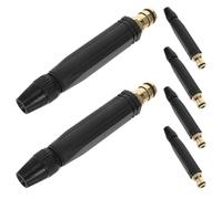 6 pièces Buse de Pulvérisation Haute Pression pour Tuyau 12mm noir | Plastique Technique, Poignée Antidérapante, Jet Direct Précis, pour Entretien des Patios et Planters