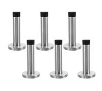 6 Pièces Butoir de Porte Mural en Acier Inoxydable | Argenté, du Bruit, Embout Plastique, Protection des Meubles, Usage Maison et Bureau