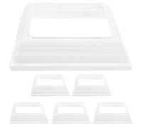 6 Pièces Cache de Poteau en Plastique Blanc Base Fendue | Système de Serrage Ajustable, Base Modulaire Portable, Surface Étendue, Adapté aux Lampadaires PVC