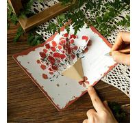 6 pièces Cartes de vœux florales 3D avec enveloppes, motif floral, convient pour la Fête des enseignants, anniversaire, remerciement et diverses occasions, 4 x 6 pouces ensemble de 6 pièces,fleur d'or
