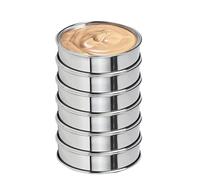 6 Pièces Cercle Tartelette Antiadhésifs, 8cm Moules À Gâteau Acier Inoxydable, Cercles Et Cadres À Pâtisserie, Cercle À En Acier Inoxydable Pour Muffins Gâteaux Crumpets
