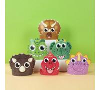 6 pièces Chapeaux d'anniversaire de dinosaure, chapeaux décoratifs en papier à motif de dinosaure de couleurs assorties, chapeaux de fête à thème dinosaure, chapeaux de fête d'anniversaire heureux, co