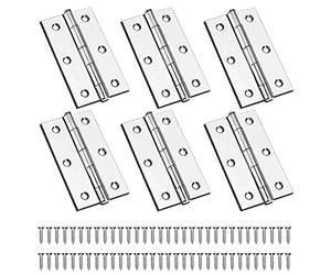 6 Pièces Charnière,75mm × 50mm Charnière Acier,Charnières à Roulement | Charnières Piano,Piano Inox,Paumelles,Paumelles De Porte,Pour Porte Placard