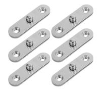 6 Pièces Charnière Pivotante Pliable en Acier Inoxydable | Démontage Facile, Pliage Peu Encombrant, Ferrure Argentée, Adaptée aux Meubles de Salle de Bain et Armoires