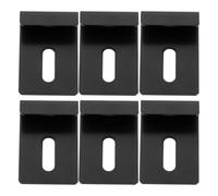 6 Pièces Clips de Fixation en Acier Inoxydable Noir | Installation Facile et Retrait Rapide, pour Miroir et Verre, Usage Chambre ou Ascenseur, Lot Pratique