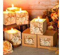 6 pièces Coffret de bougies parfumées, convient pour mariage, décoration de fête - Cadeau de Noël, choix idéal pour la famille et les amis, bougies de Noël, cadeau de la Saint-Valentin, mariage pour f