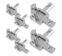 6 Pièces Connecteur D’angle 3 Voies en Aluminium, Équerre Droite | Argenté, Finition Simple et Nette, Assemblage Précis, Liaison Stable, Usage pour Structures Complexes et Déco