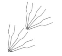 6 Pièces Conseils Pyrogravure Présent Rentrée en Nickel Chrome 3 | Kit de Pyrogravure pour DIY Projets, Pointes 1mm 2mm 2,5mm, Argenté, Chauffage Stable