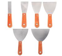 6 Pièces Couteau de Vitrier à Manche Bois et Lame Acier | Outil Portable, Robuste et Résistant à Rouille, pour Reboucher un Trou au Plafond, Finition Soignée