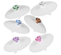 6 Pièces Couvercle de Tasse en Silicone Diamant 11cm | Maintient la Boisson Chaude, Joint Hermétique par Aspiration, Réutilisable, pour Maison et Bureau