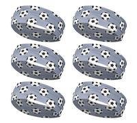 6 Pièces Couvre-Chef Détail Football Bandeaux de Sport Respirants et Doux Coiffe Anti-Transpiration pour Usage Quotidien Bandes de Cheveux Polyvalentes