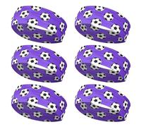 6 Pièces Couvre-Chef Détail Football Bandeaux de Sport Respirants et Doux Coiffe Anti-Transpiration pour Usage Quotidien Bandes de Cheveux Polyvalentes