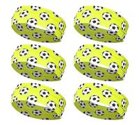 6 Pièces Couvre-Chef Détail Football Bandeaux de Sport Respirants et Doux Coiffe Anti-Transpiration pour Usage Quotidien Bandes de Cheveux Polyvalentes