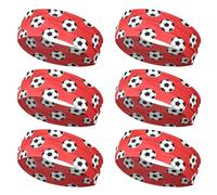 6 Pièces Couvre-Chef Détail Football Bandeaux de Sport Respirants et Doux Coiffe Anti-Transpiration pour Usage Quotidien Bandes de Cheveux Polyvalentes