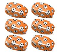 6 Pièces Couvre-Chef Détail Football Bandeaux de Sport Respirants et Doux Coiffe Anti-Transpiration pour Usage Quotidien Bandes de Cheveux Polyvalentes