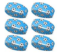 6 Pièces Couvre-Chef Détail Football Bandeaux de Sport Respirants et Doux Coiffe Anti-Transpiration pour Usage Quotidien Bandes de Cheveux Polyvalentes