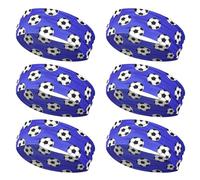 6 Pièces Couvre-Chef Détail Football Bandeaux de Sport Respirants et Doux Coiffe Anti-Transpiration pour Usage Quotidien Bandes de Cheveux Polyvalentes