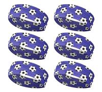6 Pièces Couvre-Chef Détail Football Bandeaux de Sport Respirants et Doux Coiffe Anti-Transpiration pour Usage Quotidien Bandes de Cheveux Polyvalentes