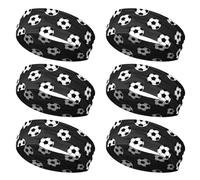 6 Pièces Couvre-Chef Détail Football Bandeaux de Sport Respirants et Doux Coiffe Anti-Transpiration pour Usage Quotidien Bandes de Cheveux Polyvalentes