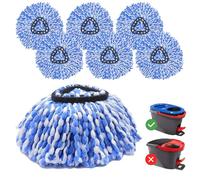 6 pièces de têtes de rechange pour balai serpillère pour Vileda H2PrO, recharges de balai à franges en microfibre, lavables en machine et réutilisables, tête de balai en microfibre durable pour tous