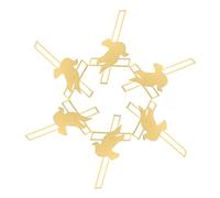 6 Pièces Décorations de Gâteau Colombe Croix en Acrylique Or | Pâtisseries et Desserts, Structure Fine, Forme Stable, Baptême et Communion, Usage Multi-fonction