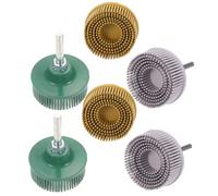 6 Pièces Disque Abrasif 2 Pouces, 80 Grains, Caoutchouc | Roue D’ébavurage pour Outils Rotatifs, Nettoyage, Grosse Zone de Contact, Acier et Aluminium