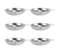 6 Pièces Dosette de Pesée en Acier Inoxydable | Mesure de Haute Précision, Usage Rapide et Pratique, Argenté, pour Identification des Pierres et Travail Joaillier