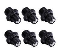 6 Pièces Douille D'ampoule E14 à Vis Autobloquante, Noir, Compacte | Ampoules à Vis E14, Installation Simple, pour Éclairage et Décoration, Aluminium et Plastique
