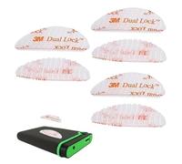 6 Pièces Dual Lock Adesivo, 48 * 18Mm Support Telepeage, Jonctions Réversibles Adhésifs Pour Fixation Automatique, Dashcam, Go Pro, Fermeture À Pression(Transparent)