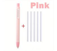 6 pièces Ensemble de gommes à pression en forme de stylo avec recharges remplaçables, convient pour le croquis, la peinture, l'écriture, la papeterie japonaise (1 gomme en forme de stylo + 5 recharges