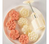 6 pièces Ensemble de moules de cuisson en forme de fleur, comprenant 1 poche à douille et 5 moules à fleurs, outils de pâtisserie DIY, emporte-pièces, accessoires de cuisson de cuisine, petits ustensi