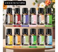 6 pièces Ensemble d'huiles essentielles d'aromathérapie, Huile essentielle parfumée pour diffuseur, Bougie d'aromathérapie, Brûle-huile, Pierre diffuseur, Humidificateur, Aromathérapie automobile, Rec