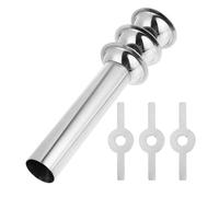 6 Pièces Entonnoir à Farcir la Viande en Acier Inoxydable | Kit Manuel de Fabrication, Tubes Lisses pour Saucisses, Accessoires de Hachoir, Argenté