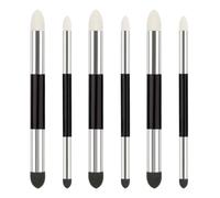 6 Pièces Éponges à Double Pointe Argentées, Estompeur Dessin pour Mélange de Croquis et Pastel à l'huile, Outils d'Estompage Lavables et Réutilisables pour Artistes, Gomme Mie de Pain