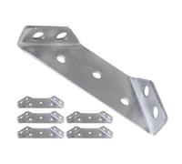 6 Pièces Équerre D'angle de Meubles en Acier Inoxydable, Argenté | Support Triangulaire à 90 Degrés, Design Simple et Lisse, Renfort Supplémentaire, pour Assemblage de Bois